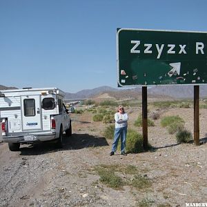 a famous sign along I-15 on the way to the mojave