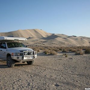 Camp spot at Eureka Dunes