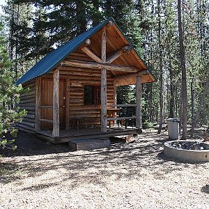 Cabin at the Elk Lake Resort Campground