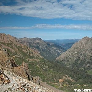 Columbine Pass looking west to Animas River