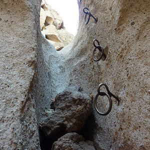 Climbing Rings in Slot Canyon