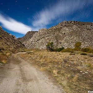 Night view of the East Walker River