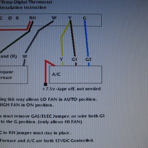 Digital thermostat wiring