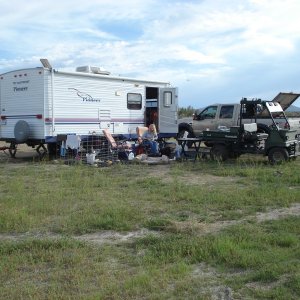 'Boondocking' at Flaming Gorge, WY.