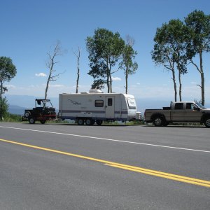 Last years truck and trailer.  Truck got 8.4 MPG.