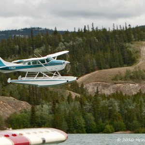 Floatplane on Schwatka Lake, Whitehorse, Yukon