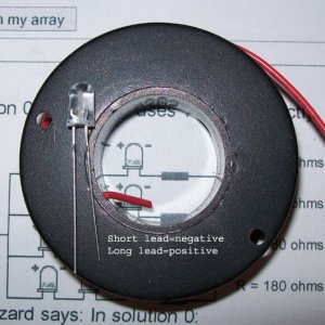 21 LED positive and negative leads