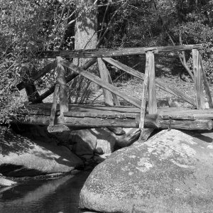 Bridge to nowhere on Big Thompson River