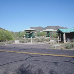 Playground & Bath rooms across from site 26