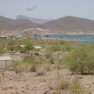 View of the lake from our site