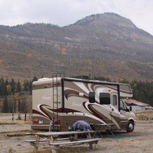 All alone in the RV park near Beartooth Highway