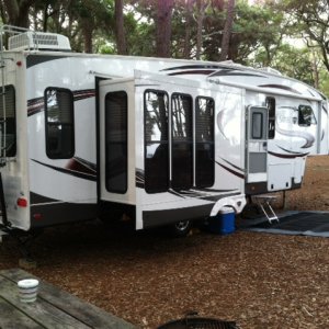 Setting up at Hunting Island State Park, SC