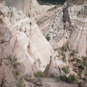 Looking over the edge into the canyon on the Canyon Trail.