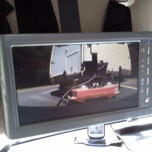 In cab view of hitch