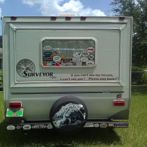 2007 Surveyor 235RS Rear sticker collection