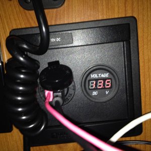 12v USB charging station with volt meter