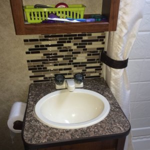 Backsplash in bathroom