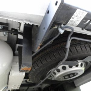 Spare Tire in rear undercarriage