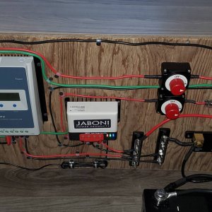 Panel with wiring and fuses