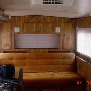 Living Room 1984 Funchaser, trashed out the window blinds as they always get smashed when walls are lowered.