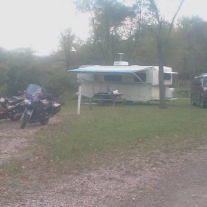 My rig and our bikes, I'm the proud owner of the gold one!