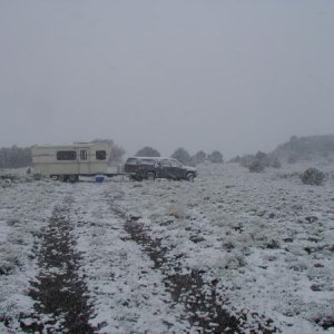 Unexpected Snow Near Fish Lake Utah