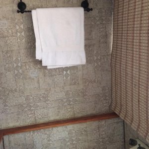 vinyl tile over shower walls