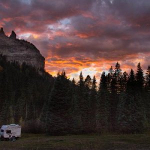 Sunset, East Fork of the Cimarron, Colorado, Oct. 1, 2015