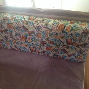 Recovered dinette cushion backs