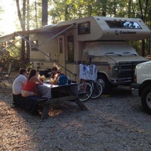 Barnwell State Park one of our many RV experiences 1988 Coachman Leprachaun on a chevy platform