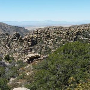 View from above the balancing rock formations