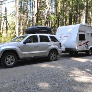 We are on our way to Klahowyah park in the Olympic National Forest.  Loaded down like this we got 15.6 mpg.