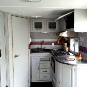 We love that the interior of our camper isn't brown!  :D