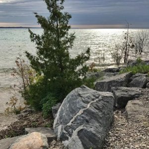 Lake Michigan at the Straits of Mackinaw.