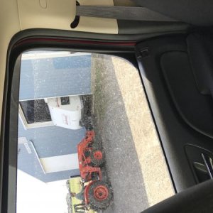 Coming out of the storage barns at the fairgrounds