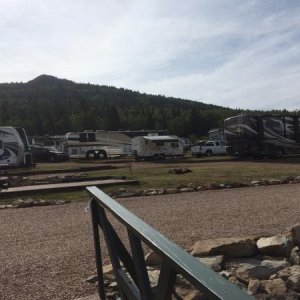 View of campground from road