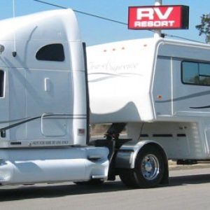 2000 T2000 Kenworth (Bubba) and 2002 Travel Supreme)The Great White Whale)