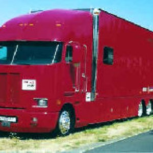 Cabover Motorhome Red