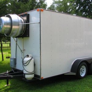 Turbine Powered Trailer? Looks like a jet exhaust system?