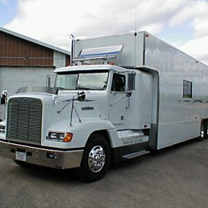 2005 45' Custom conversion, 1992 Freightliner FLD120, 3 axle, 300k miles