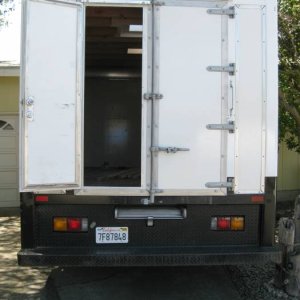 Stealth Camper Inner Door Open