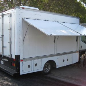 Stealth Camper Awnings Open