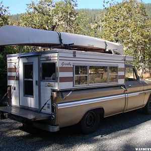 Retro truck and camper