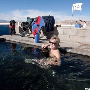 Taking a soak at Fish Lake Valley HS