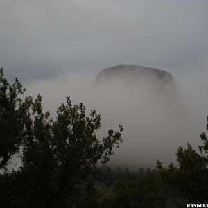 Devils Tower in Fog