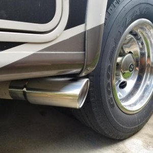 Installed 4" Stainless Steel exhaust tip