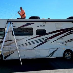 Wash rack work prior to leaving on a short trip to Yucaipa Regional Park.