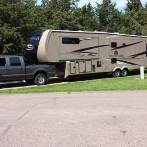 camper and truck