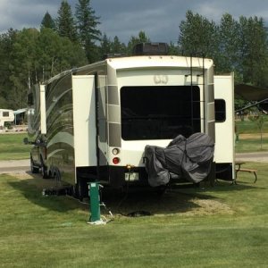 Our other camping spot- site42 @ Will-O-Bend RV Park & Golf, Jaffray, B.C.