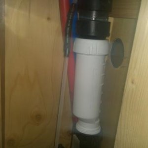 http://www.hepvo.com/  
Waterless trap, under sink